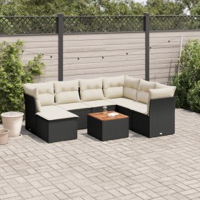 Set de sofás de jardín 8 piezas y cojines ratán sintético negro de , Conjuntos de jardín - Ref: Foro24-3223760, Precio: 414,9...