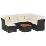 8-teiliges Gartensofa-Set und schwarze synthetische Rattankissen von , Gartensets - Ref: Foro24-3223760, Preis: 414,96 €, Rab...