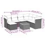 8-piece garden sofa set and black synthetic rattan cushions by , Garden sets - Ref: Foro24-3223760, Price: 452,02 €, Discount: %