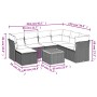 8-teiliges Gartensofa-Set und schwarze synthetische Rattankissen von , Gartensets - Ref: Foro24-3223760, Preis: 414,96 €, Rab...