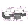8-piece garden sofa set and black synthetic rattan cushions by , Garden sets - Ref: Foro24-3223774, Price: 425,88 €, Discount: %