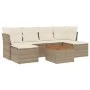 7-piece garden sofa set and beige synthetic rattan cushions by , Garden sets - Ref: Foro24-3223769, Price: 410,76 €, Discount: %
