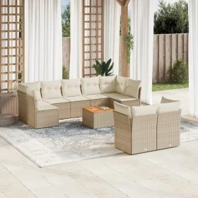 Garden sofa set with beige cushions 10 pieces synthetic rattan by , Garden sets - Ref: Foro24-3223811, Price: 656,41 €, Disco...