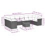 11-piece garden sofa set and black synthetic rattan cushions by , Garden sets - Ref: Foro24-3223830, Price: 584,65 €, Discoun...