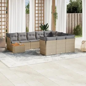 11-piece garden sofa set with beige synthetic rattan cushions by , Garden sets - Ref: Foro24-3223847, Price: 654,33 €, Discou...