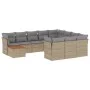 11-piece garden sofa set with beige synthetic rattan cushions by , Garden sets - Ref: Foro24-3223847, Price: 654,65 €, Discou...