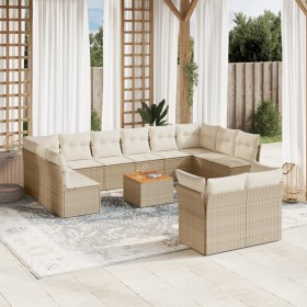Garden sofa set with cushions 13 pieces beige synthetic rattan by , Garden sets - Ref: Foro24-3223916, Price: 848,16 €, Disco...