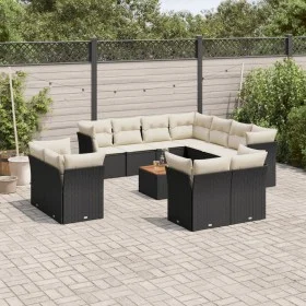 Garden sofa set 12 pieces with black synthetic rattan cushions by , Garden sets - Ref: Foro24-3223942, Price: 783,95 €, Disco...