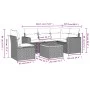 Gartensofa-Set mit Kissen, 6-teilig, beiges synthetisches Rattan von , Gartensets - Ref: Foro24-3224127, Preis: 372,16 €, Rab...