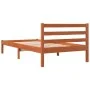 Estructura de cama madera maciza de pino marrón cera 90x190 cm de , Camas y somieres - Ref: Foro24-844138, Precio: 69,05 €, D...