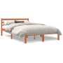Estructura de cama madera maciza pino marrón cera 120x200 cm de , Camas y somieres - Ref: Foro24-844144, Precio: 90,39 €