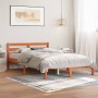 Estructura de cama madera maciza pino marrón cera 120x200 cm de , Camas y somieres - Ref: Foro24-844144, Precio: 90,39 €