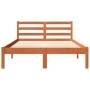 Solid wax brown pine wood bed frame 120x200 cm by , Beds and slatted bases - Ref: Foro24-844144, Price: 89,21 €, Discount: %