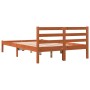 Estructura de cama madera maciza pino marrón cera 120x200 cm de , Camas y somieres - Ref: Foro24-844144, Precio: 90,39 €