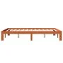 Estructura de cama madera maciza pino marrón cera 140x190 cm de , Camas y somieres - Ref: Foro24-844167, Precio: 105,45 €, De...