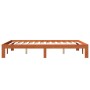 Estructura de cama madera maciza pino marrón cera 140x190 cm de , Camas y somieres - Ref: Foro24-844167, Precio: 106,63 €, De...