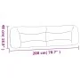 Padded black fabric headboard 200 cm by , Headboards and footboards - Ref: Foro24-374618, Price: 85,31 €, Discount: %