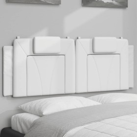 White synthetic leather padded bed headboard 120 cm by , Headboards and footboards - Ref: Foro24-374782, Price: 54,50 €, Disc...
