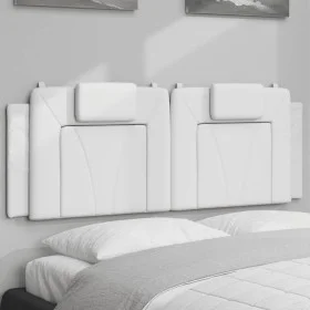 White synthetic leather padded bed headboard 120 cm by , Headboards and footboards - Ref: Foro24-374782, Price: 47,73 €, Disc...