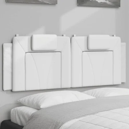 Cabecero de cama acolchado cuero sintético blanco 120 cm de , Cabeceros y pies de cama - Ref: Foro24-374782, Precio: 53,57 €,...