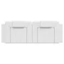 Cabecero de cama acolchado cuero sintético blanco 120 cm de , Cabeceros y pies de cama - Ref: Foro24-374782, Precio: 53,57 €,...