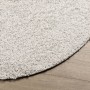 Alfombra peluda de pelo largo moderna PAMPLONA crema Ø 80 cm