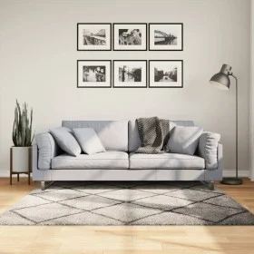 Moderner Langhaarteppich PAMPLONA anthrazitbeige 160x160 cm von , Teppiche - Ref: Foro24-375390, Preis: 60,44 €, Rabatt: %