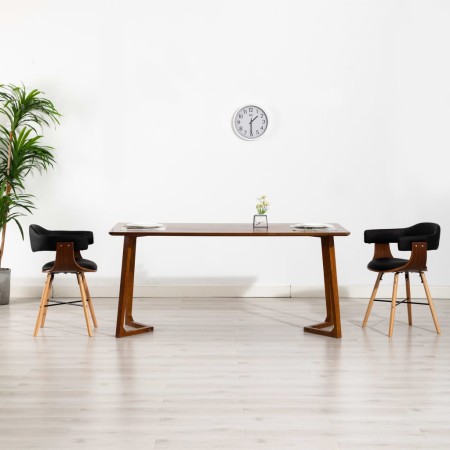 Esszimmerstühle 2 Stk. Kunstleder und gebogenes Holz schwarz von vidaXL, Essstühle - Ref: Foro24-283137, Preis: 208,77 €, Rab...