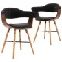 Dining chairs 2 units synthetic leather and curved black wood by vidaXL, dining chairs - Ref: Foro24-283137, Price: 216,36 €,...
