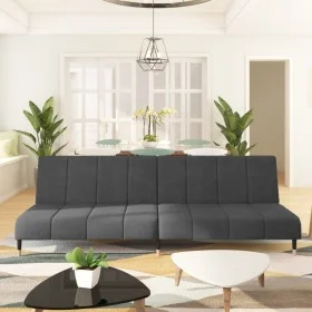 Dark gray velvet 2-seater sofa bed by , Sofas - Ref: Foro24-375875, Price: 257,40 €, Discount: %