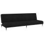 Sofá cama de 2 plazas terciopelo negro de , Sofás - Ref: Foro24-375880, Precio: 257,74 €, Descuento: %