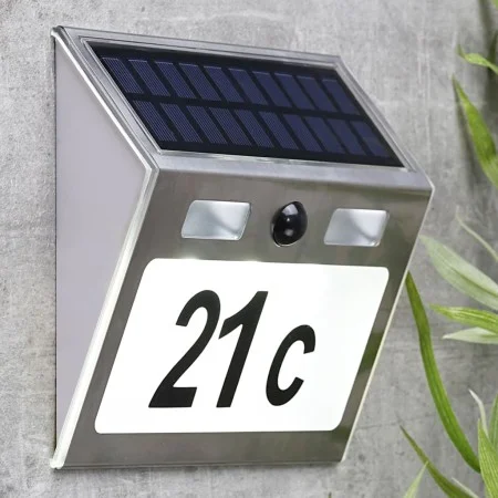 HI Número de casa con luz LED solar plateado by HI, Numbers and letters for houses - Ref: Foro24-435303, Price: 25,81 €, Disc...