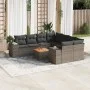 9-teiliges Gartenmöbel-Set und graue synthetische Rattankissen von , Gartensets - Ref: Foro24-3225374, Preis: 560,69 €, Rabat...
