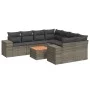 9-teiliges Gartenmöbel-Set und graue synthetische Rattankissen von , Gartensets - Ref: Foro24-3225374, Preis: 560,69 €, Rabat...