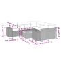 9-teiliges Gartenmöbel-Set und graue synthetische Rattankissen von , Gartensets - Ref: Foro24-3225374, Preis: 542,54 €, Rabat...