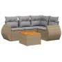 Garden sofa set with cushions 5 pieces beige synthetic rattan by , Garden sets - Ref: Foro24-3257319, Price: 350,54 €, Discou...