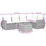 6-teiliges Gartenmöbel-Set und graue synthetische Rattankissen von , Gartensets - Ref: Foro24-3257327, Preis: 389,67 €, Rabat...