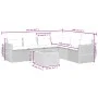 7-piece garden dining set and black synthetic rattan cushions by , Garden sets - Ref: Foro24-3257350, Price: 435,20 €, Discou...