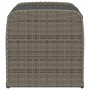 Storage bench with gray synthetic rattan cushion 80x51x52 cm by , garden benches - Ref: Foro24-365731, Price: 143,17 €, Disco...