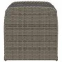 Storage bench with gray synthetic rattan cushion 80x51x52 cm by , garden benches - Ref: Foro24-365731, Price: 134,42 €, Disco...