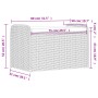Storage bench with gray synthetic rattan cushion 80x51x52 cm by , garden benches - Ref: Foro24-365731, Price: 143,17 €, Disco...
