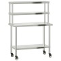 Küchenarbeitstisch mit Edelstahlablage 110x55x150cm von , Wiederherstellung - Ref: Foro24-3208906, Preis: 281,78 €, Rabatt: %