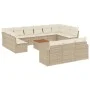 14-teiliges Gartensofa-Set mit beigen synthetischen Rattankissen von , Modulare Sofas für den Außenbereich - Ref: Foro24-3224...