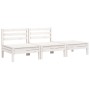 3-seater garden sofa in solid white pine wood by , Modular outdoor sofas - Ref: Foro24-838034, Price: 126,76 €, Discount: %