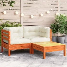2-seater garden sofa with cushions and footrest by , Modular outdoor sofas - Ref: Foro24-838178, Price: 234,90 €, Discount: %