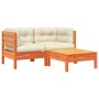 2-seater garden sofa with cushions and footrest by , Modular outdoor sofas - Ref: Foro24-838178, Price: 244,15 €, Discount: %