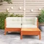 2-seater garden sofa with cushions and footrest by , Modular outdoor sofas - Ref: Foro24-838178, Price: 234,90 €, Discount: %