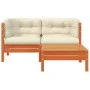 2-seater garden sofa with cushions and footrest by , Modular outdoor sofas - Ref: Foro24-838178, Price: 234,90 €, Discount: %