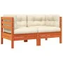 2-seater garden sofa with cushions and footrest by , Modular outdoor sofas - Ref: Foro24-838178, Price: 234,90 €, Discount: %