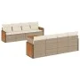 9-piece garden sofa set with beige synthetic rattan cushions by , Garden sets - Ref: Foro24-3259902, Price: 645,29 €, Discoun...